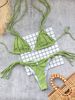 Women's Clothing Solid Color Multi String Sexy Backless Bikini Split Swimsuit Female_voghion.com