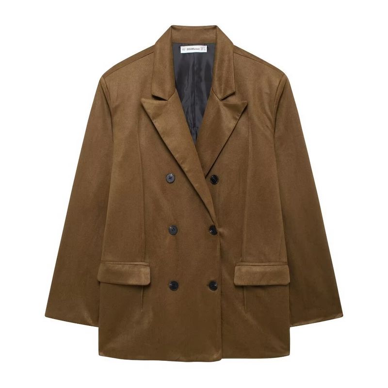 Abbigliamento donna 2024 autunno e inverno nuova moda di strada giacca in pelle scamosciata_voghion.com