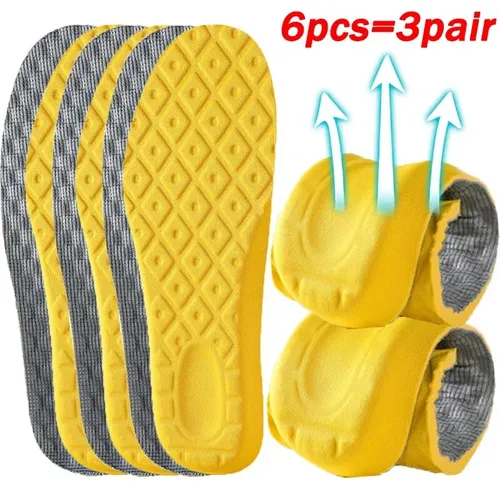 6pcs=3pairs Soft Memory Foam Insoles Women Men Sport Running Foot Insert Cushion Breathable Feet Care Shoe Paddings_voghion.com