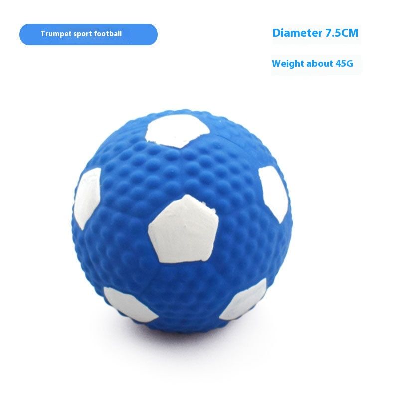 Sound Toy Latex Soccer 7.5cm Anti Grinding Puzzle Bite Training Ball Pet Supplies_voghion.com