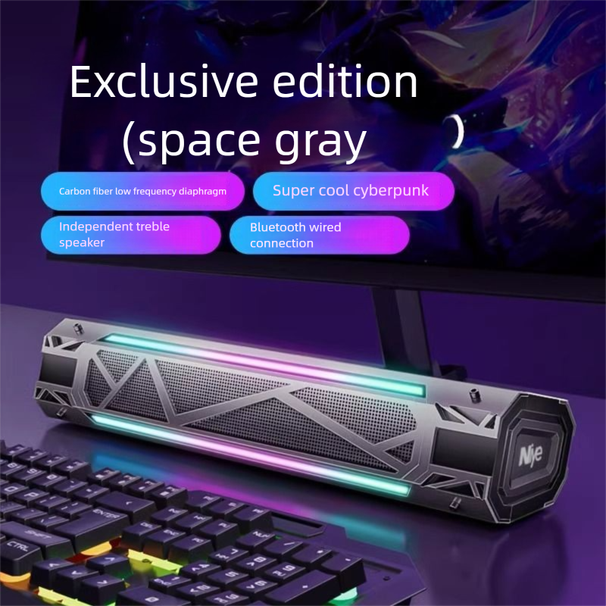 Bluetooth-Lautsprecher Computer-Desktop-Audio-Gaming E-Sport RGB-Beleuchtung mit Mikrofon Multimedia Hohe Klangqualität_voghion.com