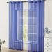 Cortinas de voile resistentes à água – Cortinas transparentes com filtro de luz azul royal – Cortinas modernas de poliéster trançado para sala de estar/quarto/varanda_voghion.com