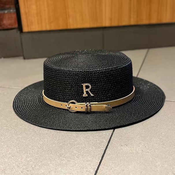 Kvaliteetne luksuslik rhinestones õlgkübar, naiste õlgkübar, punutud müts, prantsuse vööga vintage-silindermüts_voghion.com