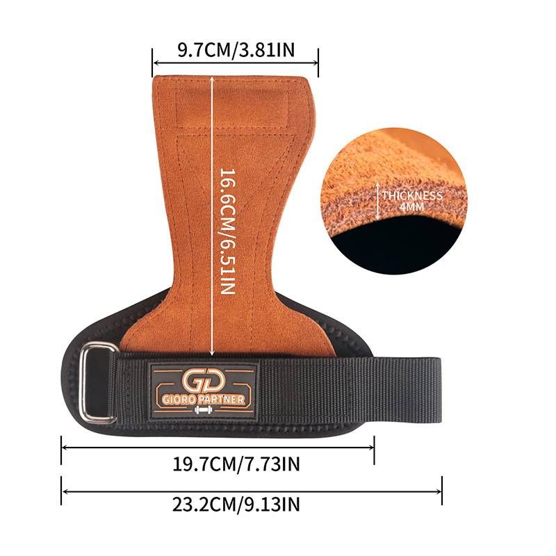 Cowhide palm guard fitness palm guard equipment non slip wear resistant wrist guard hard pull grip belt cross border fitness power belt_voghion.com