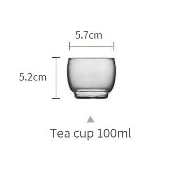 Tea Pot Set With 4 Cups - Borosilicate Glass & Wood Handle, Stovetop Safe, 500ml/1000ml For Office/Cafe, Gift Box Included_voghion.com