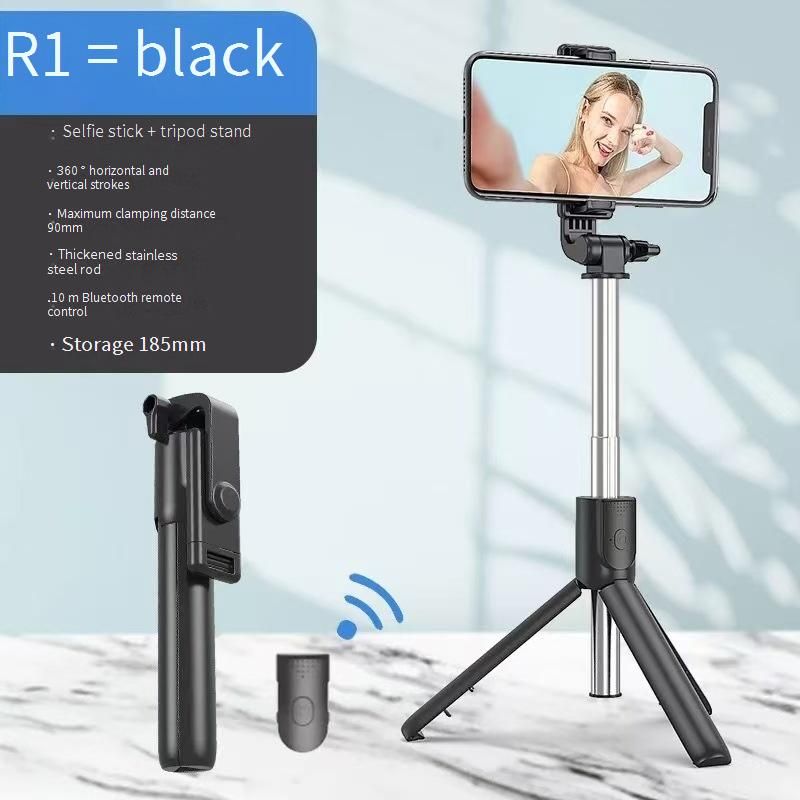 H1-serie selfiestick-statief - Bluetooth-afstandsbediening, 70 cm/1 m verstelbaar voor iPhone/Android, TikTok en livestreaming_voghion.com