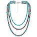 Collana di perline turchesi fatta a mano in stile etnico retrò_voghion.com