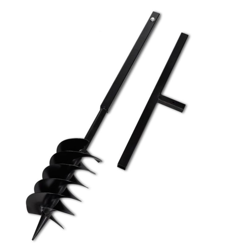 Spirals Auger Handle Ground Steel Black Bit Three Drill 5.91_voghion.com