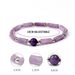 Xiyin TK Bracciale a colonna quadrata 4x13 con perline rotonde in ametista_voghion.com