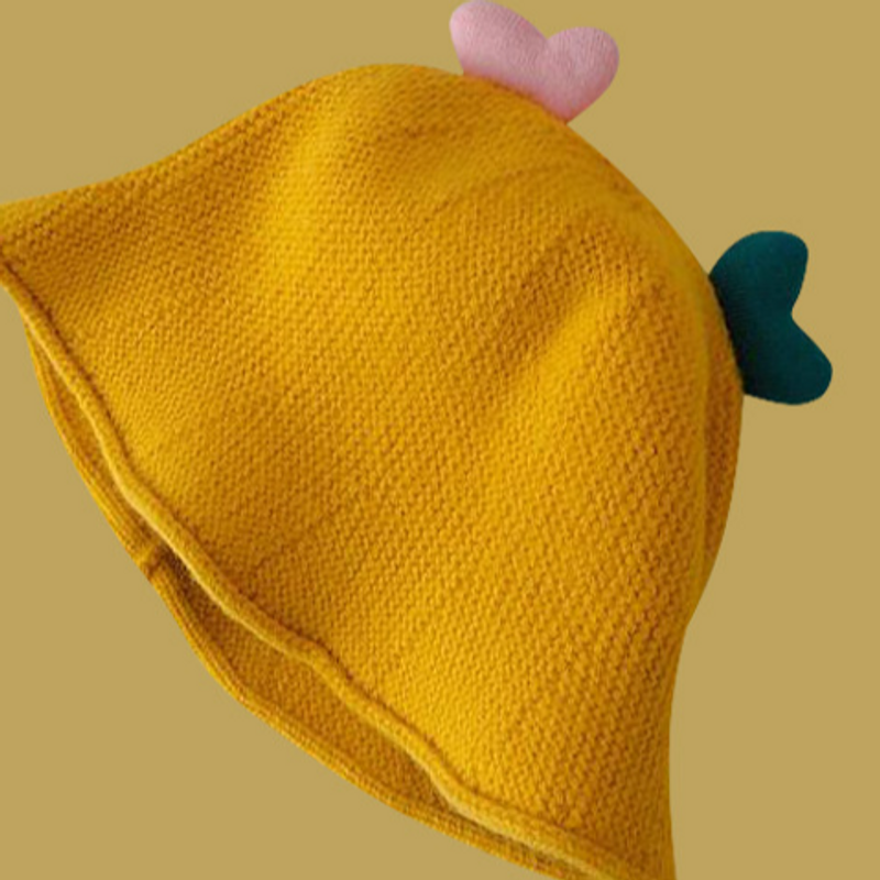 Gorros para niños Gorro de punto amarillo para niños otoño e invierno toda la moda invierno cálido protección para los oídos a prueba de viento_voghion.com