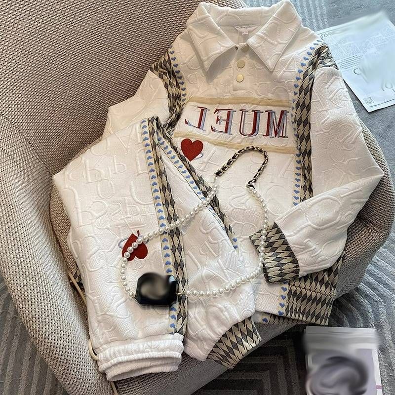 Modieus damespak Westerse stijl trui Tweedelige set Internet Celebrity Street 2023 Nieuw POLO-shirt_voghion.com