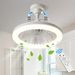 10'' Deckenventilator mit LED-Licht – Fernbedienung, 3 Farbmodi, geräuschloser Betrieb für Schlafzimmer, Kinderzimmer und Wohnzimmer (weiß)_voghion.com