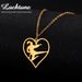 Ready Stock Lucktune Taekwondo Kongfu Figur Herz Anhänger Edelstahl Karate Kampf Kette Halskette Schmuck für Sportler_voghion.com
