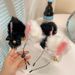 Vente chaude mignon chat oreilles épingle à cheveux femme de chambre animal oreille arc coiffe chat lapin cloche bandeau Halloween cheveux accessoires_voghion.com