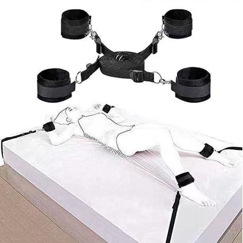New SM Unisex Simple Spider Web Couple Binding Alternative Restraint Set Bed Punishment Props Flirting_voghion.com