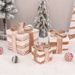 3-Piece Fabric Christmas Decoration Set With LED Lights - Elegant European Style Holiday Decor For Tree, Window & Tabletop Display"_voghion.com
