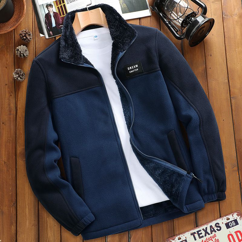 P9Outdoor-Sport-Fleecejacke für Herren, lässige Herbst- und Winterjacke für Herren, samtverdickte Polarfleecejacke für Herren_voghion.com
