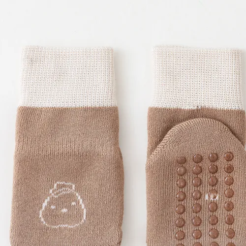 Kids'socks Thickened wool circle spot adhesive non-slip color matching stockings for boys and girls_voghion.com