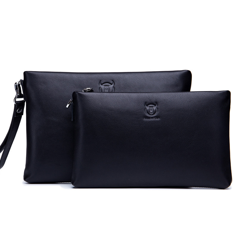  Leather Goods Men's Genuine Leather Clutch Soft Cowhide Multifunctional Clutch Zipper Large Capacity Business Wallet_voghion.com
