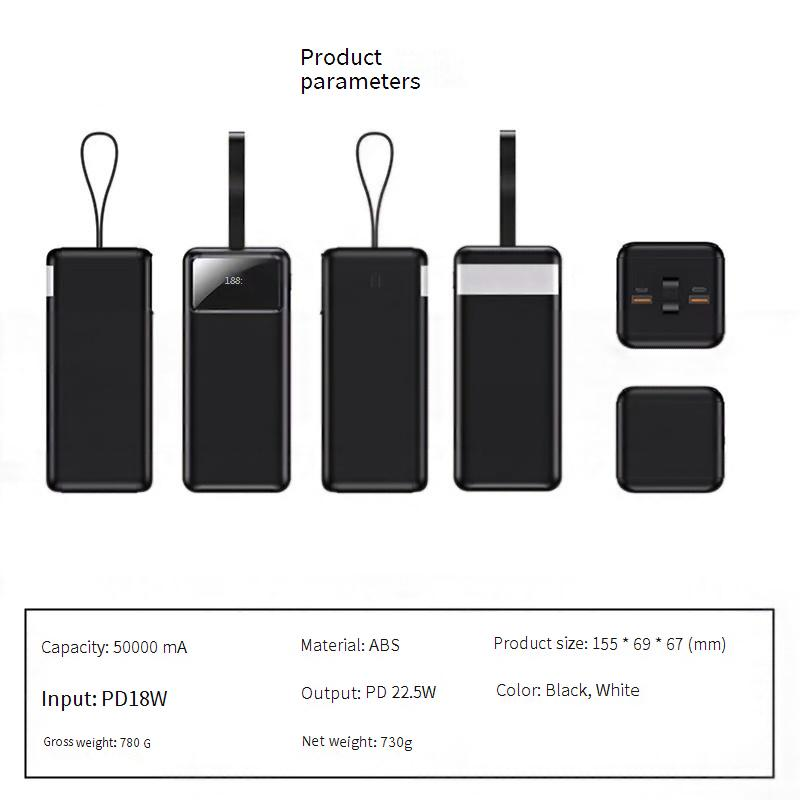 Power Bank Shared Power Bank With Large Capacity, 50000 MAh Portable Outdoor Fast Charging Mobile Power_voghion.com
