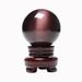 Boule de cristal en pierre œil de chat violet café classique, objet décoratif pour la maison ou le bureau, favorisant une bonne santé._voghion.com