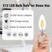 C35/E12/B10 LED Filament Bulb - Vintage Glass Edison Bulb With 90+ CRI, Warm White 2700K, Dimmable, Energy Saving_voghion.com