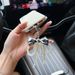 Korean Ins Style Buckle Sweet Silver Bow Bag Pendant Beaded Personality Girl Heart Car Keychain_voghion.com