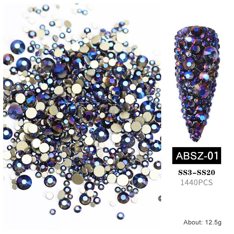 Arte Clavo K9 Nail Gems Glass Crystal DIY Nail Art Rhinestones Diamond Stone Flatback for Nail Art Rhinestone Decorations Craft_voghion.com