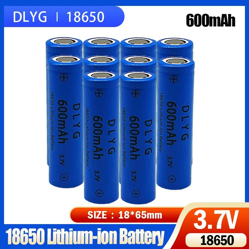 3.7V 18650 litija jonu akumulators, uzlādējams akumulators 600mAh_voghion.com