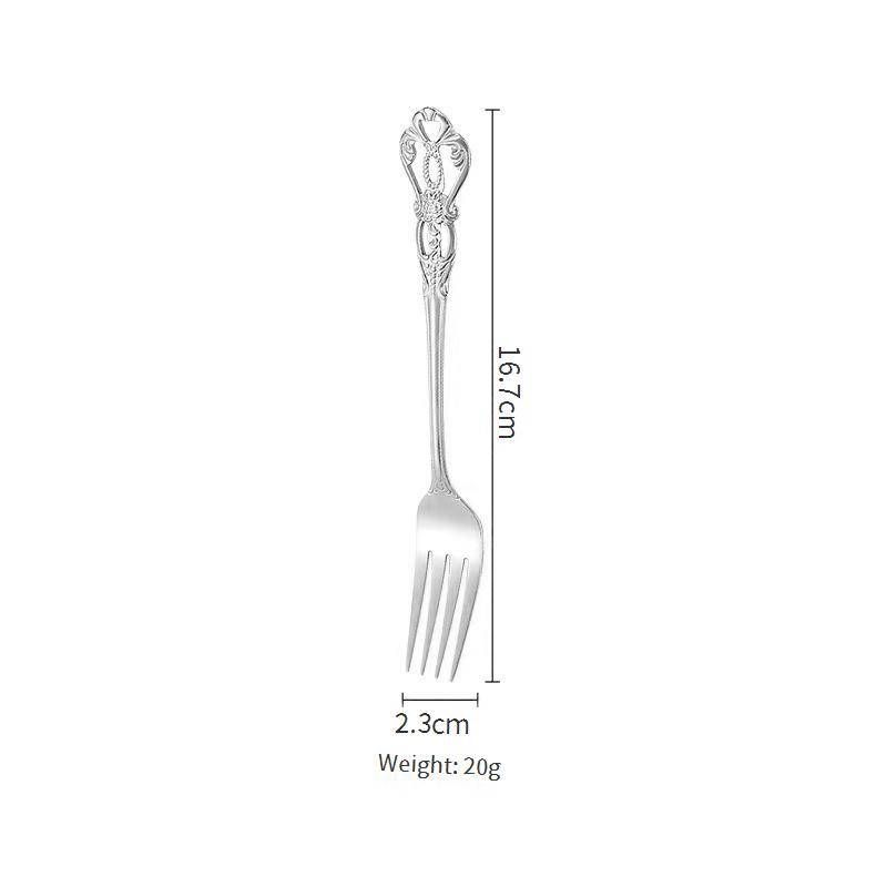 5-Piece Stainless Steel Cutlery Set – Elegant Embossed & Hollow-Out Design, Mirror-Polished Flatware For Wedding, Banquet & Luxury Dining_voghion.com