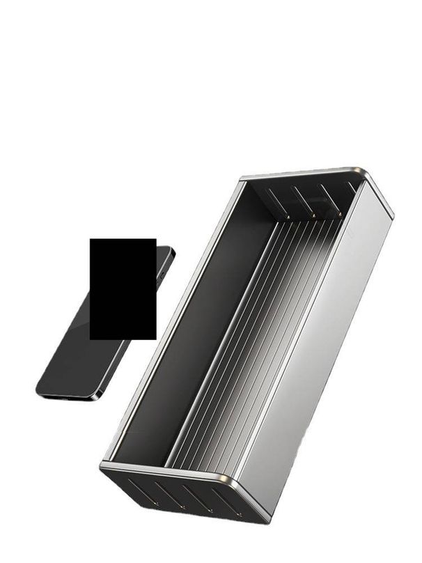 Space Aluminum Wall Mounted Spice Rack, No Drilling Kitchen Organizer, Multi-Functional Storage Shelf For Condiments, Modern Gun Grey Design_voghion.com