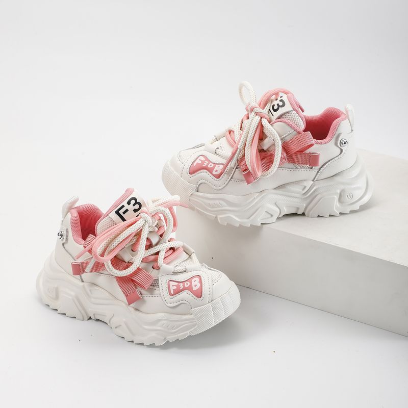 2024 Spring New Girl's Dad Korean Edition Cute Bow Children's Sports Lightweight Running Shoes_voghion.com