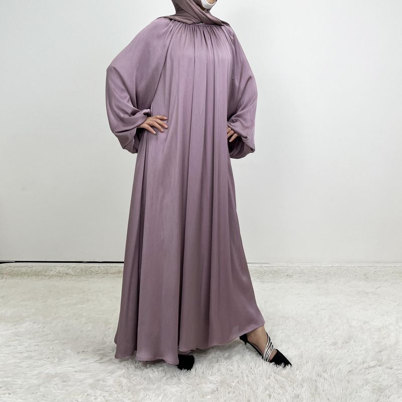 Women's Clothing New Fashion Lantern Sleeves Loose Large Swing Lantern Sleeves Robe Long Skirt Dress_voghion.com