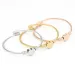 Stainless Love Shaped Adjustable Wire Three Color Titanium Steel Open Jewelry Bracelet Y250420_voghion.com