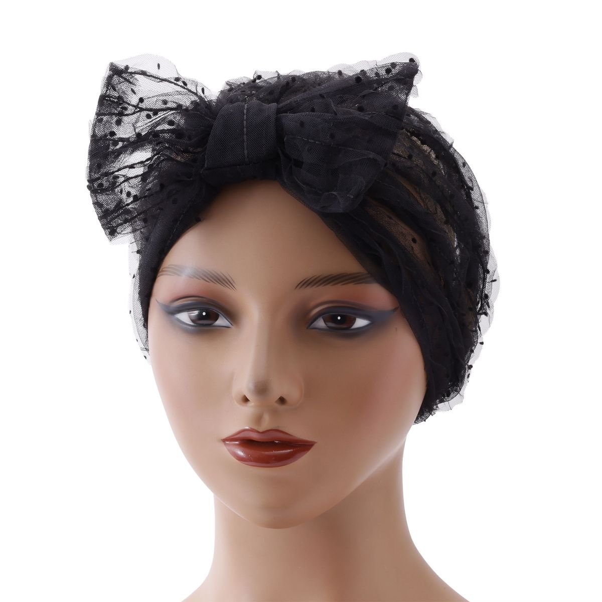 Simple & Stylish Ethnic Hui Hat – Fashionable Bow Net Design For Daily Wear & Outings (Celebrity-Inspired Cross-Cultural Look)_voghion.com