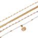 Rice String Beads Braided Rope Shell Four-Layer Anklet Geometric Inlaid Diamond Leaf Multi-Layer Foot Jewelry Set_voghion.com