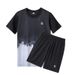 Sportbekleidungsset für Herren aus Polyester, ultradünne Sommerkleidung, hohe Elastizität, lässig, schnelltrocknend, zweiteiliges Set für Herren_voghion.com