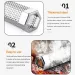 6/12 pollici BBQ Rvs Roker Grill Buis Geperforeerde Mesh Filter Gadget Pellet Roken Generator Hexagon Spice Gerookte Doos_voghion.com