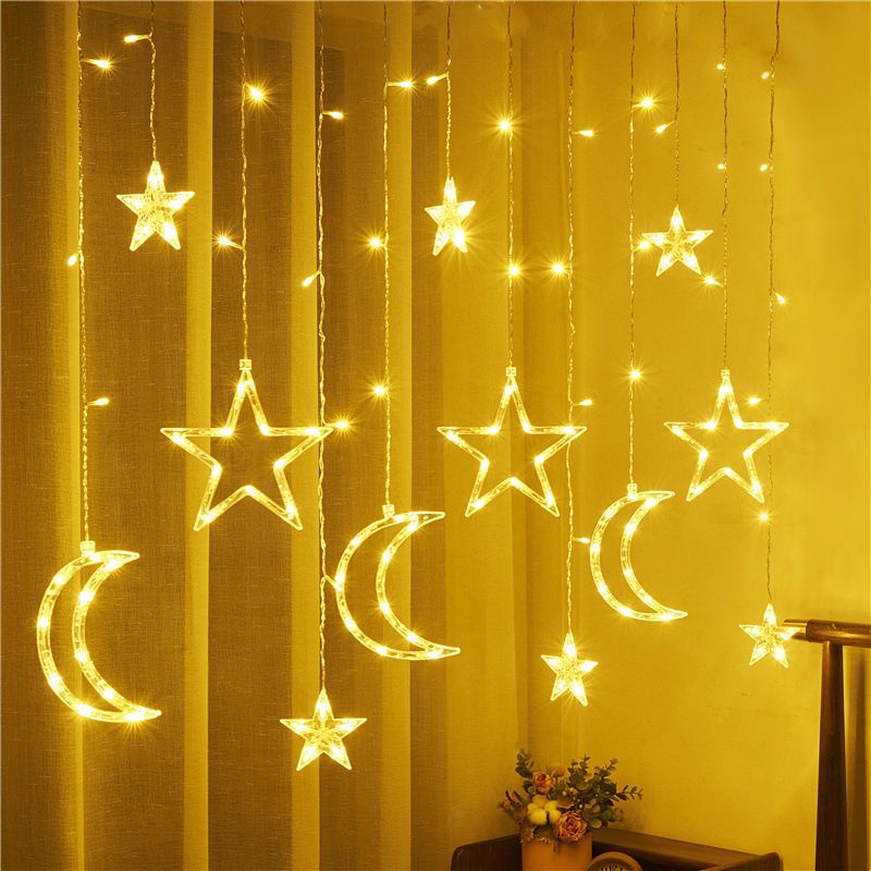 LED Small Colorful Flashing String Starry Sky Curtain Decoration Outdoor Solar Star Lights_voghion.com