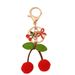 Cherry Bow Keychain For Women Cute Bag Key Zipper Pendant Small Gift_voghion.com
