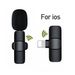 Wireless Lavalier-mikrofon Clip Mic Für IPhone IPad Samsung Aufnahme Vlog_voghion.com