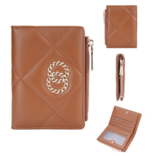 baellerry Slim Damen-Geldbörse mit Reißverschluss – Weiches PU-Leder, minimalistisches zweifach gefaltetes Design, stilvoll und kompakt für den täglichen Gebrauch (Verschiedene Farben)_voghion.com