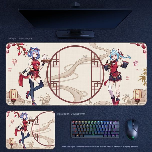 Bilibili 2233 Mouse Keyboard Two-Dimensional Boys Oversized Office Game Desk Notebook Pad_voghion.com