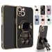 3D Astronaute Pliant Stand Doux Téléphone étui pour iphone 14 13 12 11 Pro Max XR XS 7 8 Plus SE 2022 Placage Antichoc Housse_voghion.com