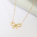 S925 sterling silver car flower bow necklace women's light luxury niche clavicle chain new fashion_voghion.com