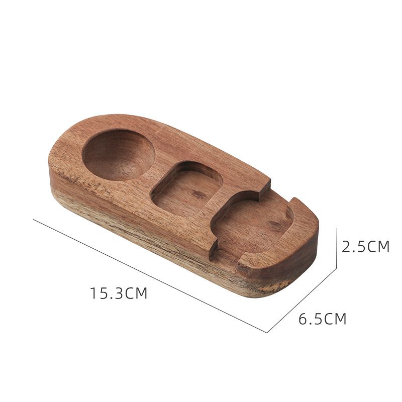 New Acacia Wood Tray Eggshell Egg Puncher Cup Holder Rack_voghion.com
