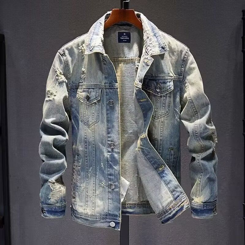 Spring men's denim loose casual, versatile, autumn new and trendy outerwear clothes jacket_voghion.com
