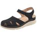 Autumn 2024 New For Women's Comfortable And Casual Tug With Hollow Thick Sole Large Size Sandals_voghion.com