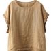 Audday Summer New Fashionable Cotton Linen Casual For Women, Stylish Loose T-Shirt And Wide-Leg Shorts, Solid Color Two-Piece_voghion.com