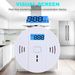 Digital CO Detector Alarm With LCD Display, 0-999ppm Range, Battery-Powered, Wall-Mounted Carbon Monoxide Monitor For Home & Office Safety_voghion.com